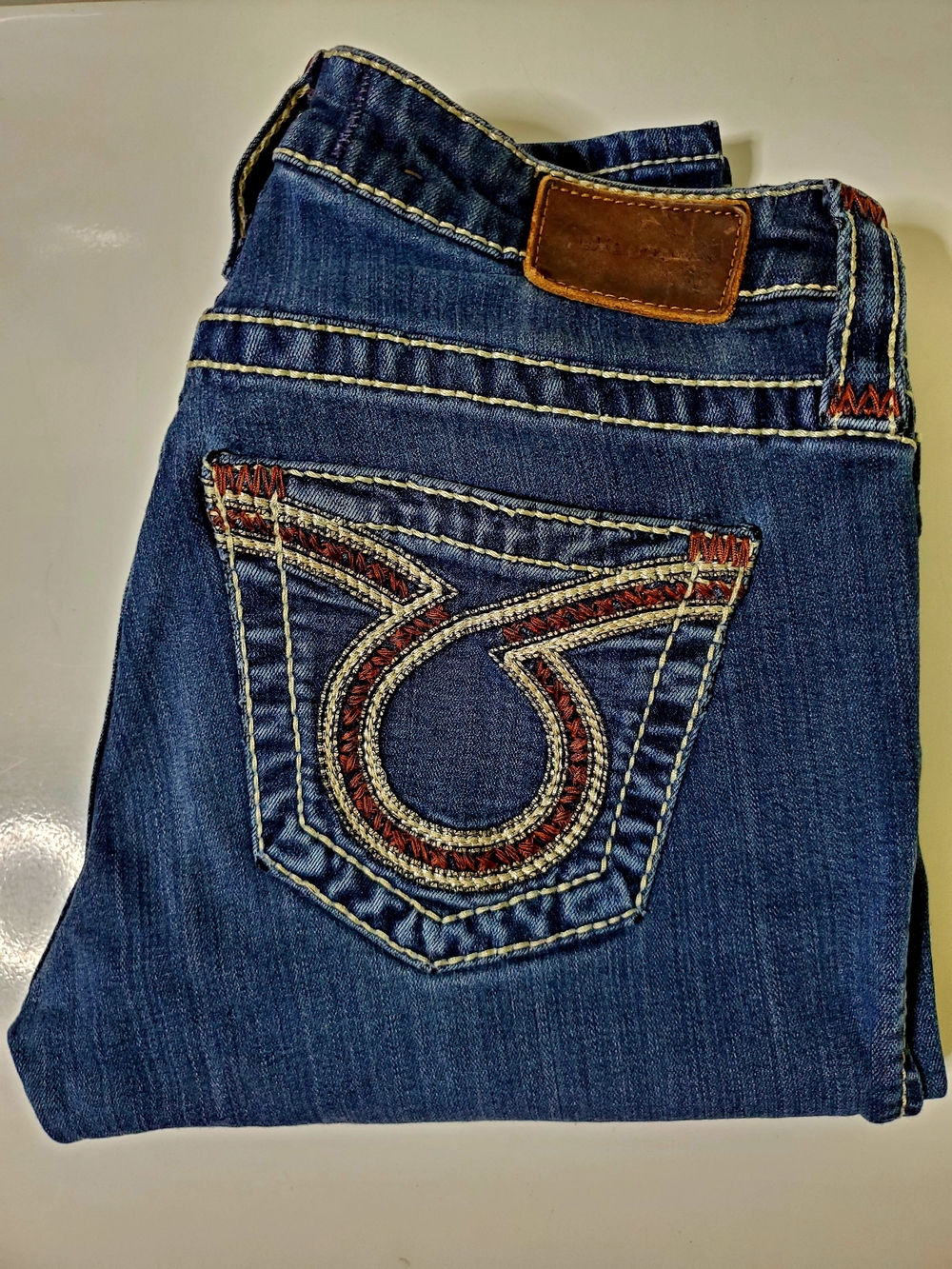 Big Star Women's Dark Blue Skinny Jeans with Contrast Stitching